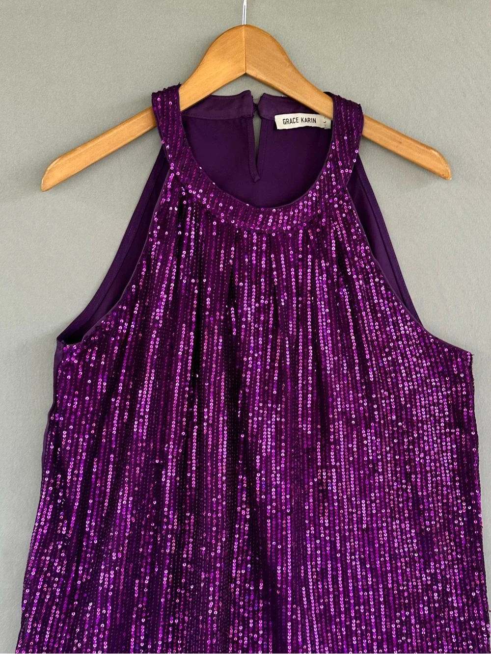 🎉5 for $45🎉 Grace Karin sequin top blouse shirt size L - Picture 2 of 8